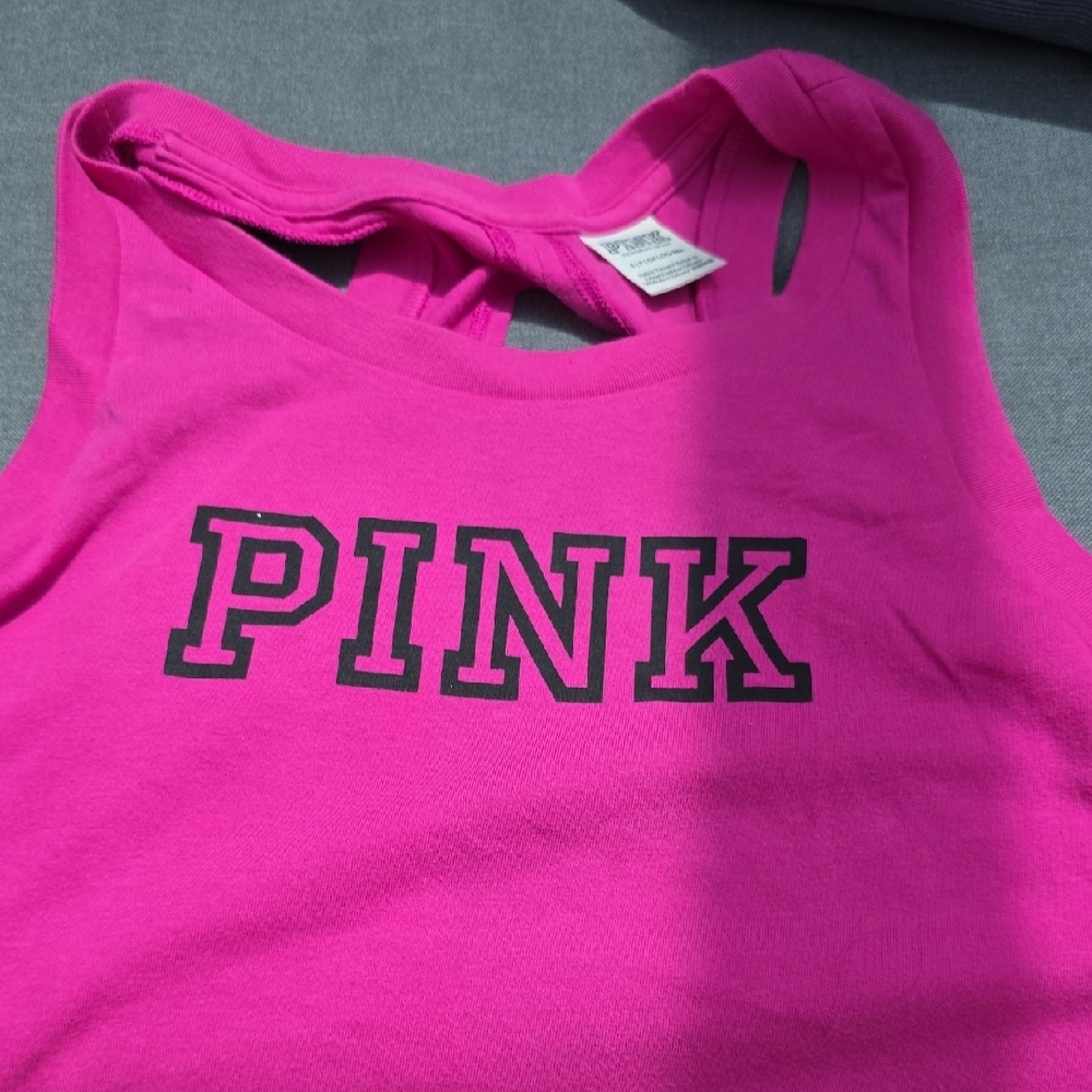 PINK Victoria's Secret Bold Pink Tank Top